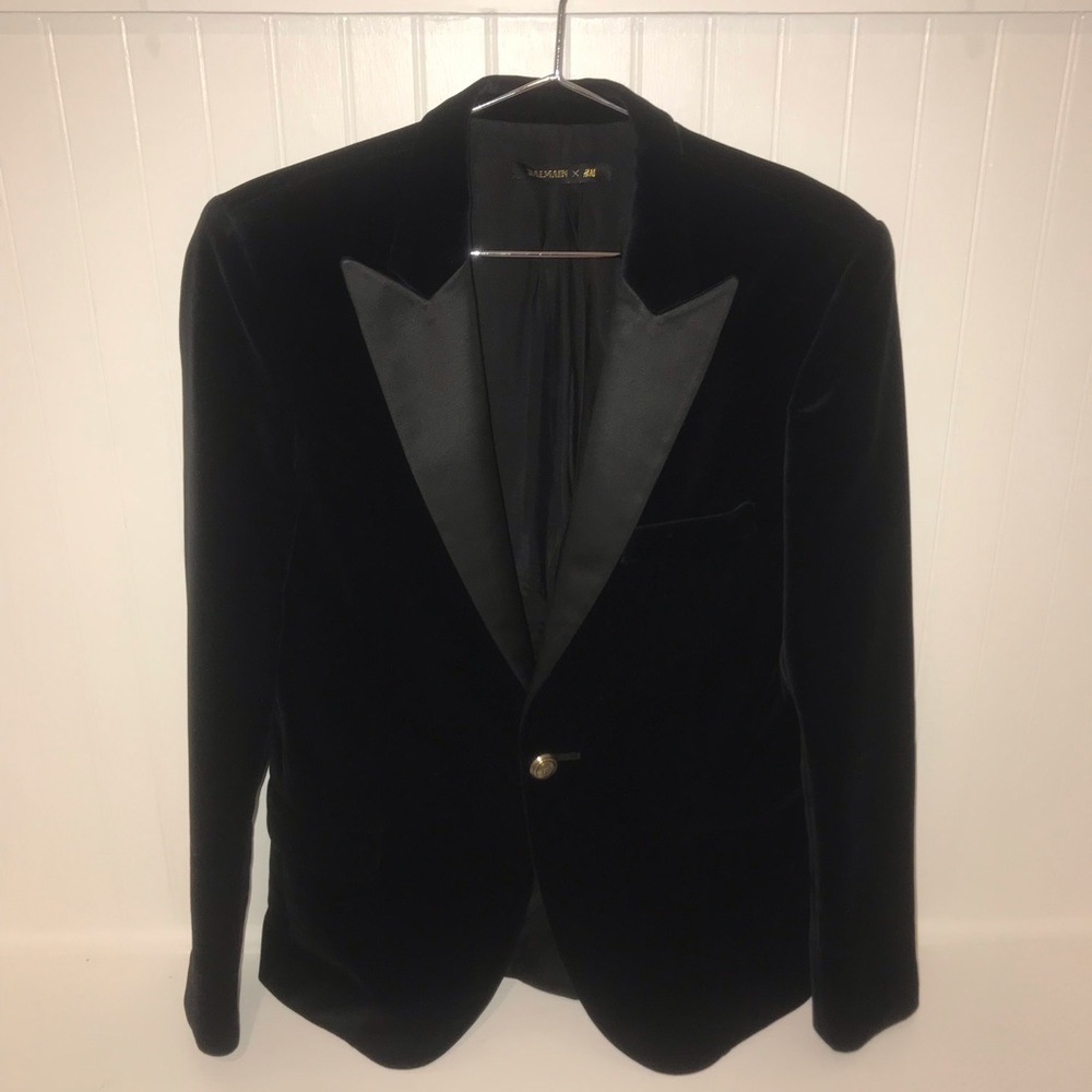 AUTH Balmain x HM Velvet Blazer